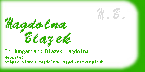 magdolna blazek business card